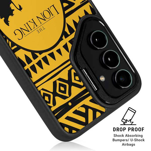 Disney The Lion King Simba Timon and Pumba Tribal Print Galaxy S24 FE Kickstand Case